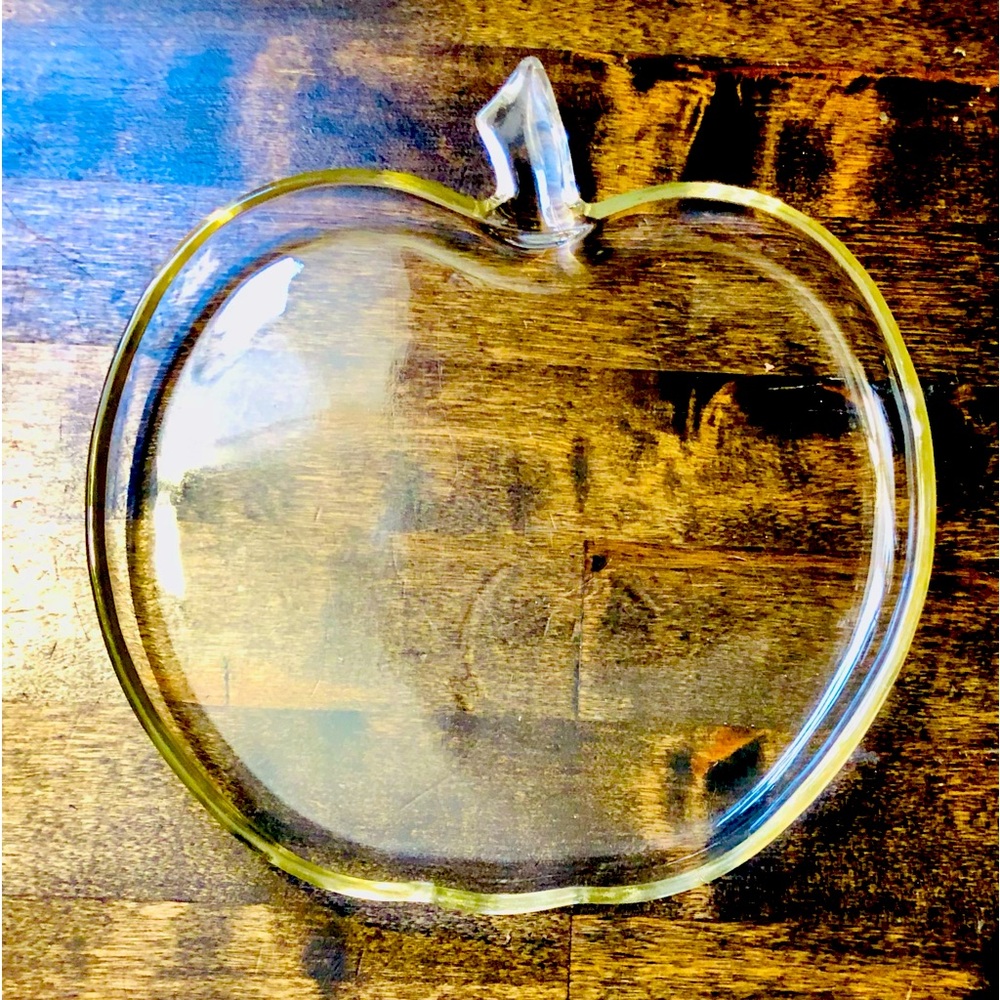 Vintage Hazel-Atlas  Glass Serving Plate 8” Clear with a Hint of Amber
